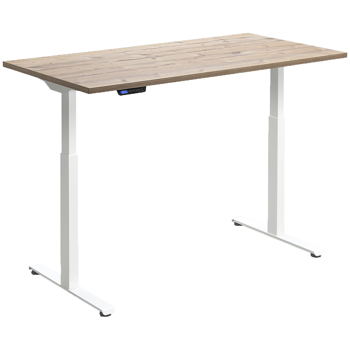 Hush Dual Motor Height Adjustable Sit-Stand Office Desk, Hush Dual Motor Height Adjustable Sit-Stand Office Desk, Hush Dual Motor Height Adjustable Sit-Stand Office Desk | 1200W x 700D | White | Timber-0