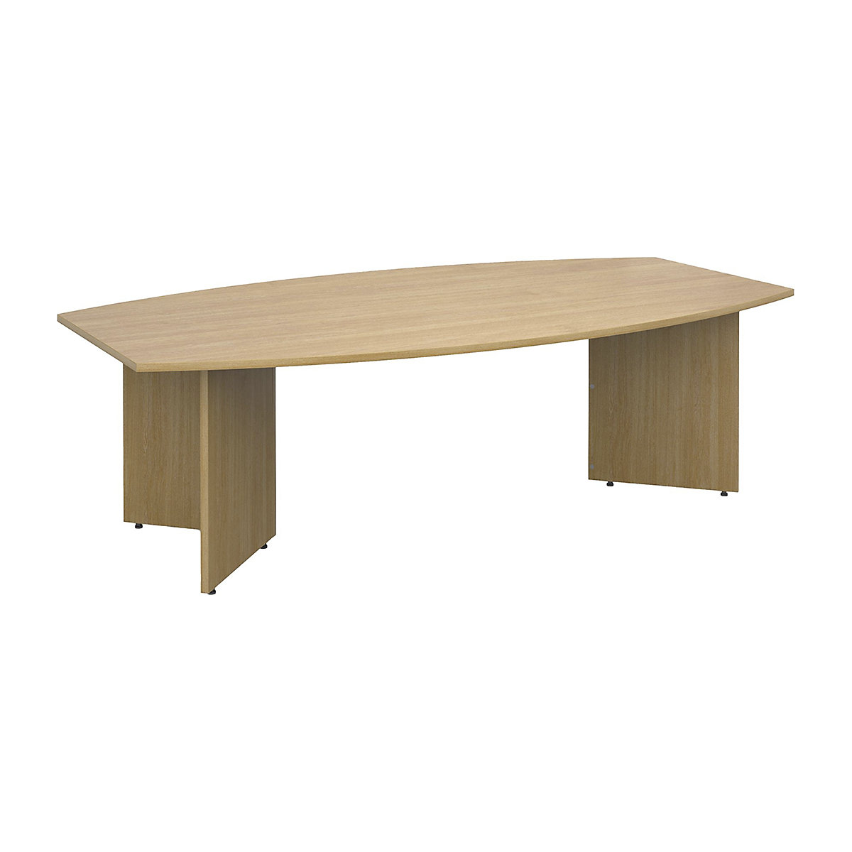 Economy Radial Boardroom Tables, Economy Radial Boardroom Tables, Economy Radial Boardroom Tables 2400w x 800-1300d x 730h | Oak-0