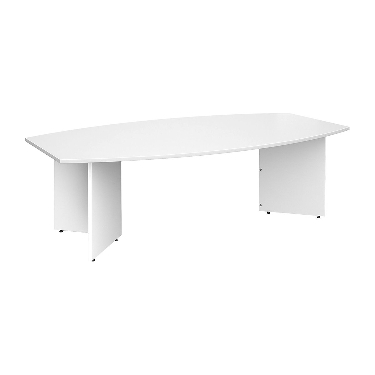 Economy Radial Boardroom Tables, Economy Radial Boardroom Tables, Economy Radial Boardroom Tables 2400w x 800-1300d x 730h | White-1