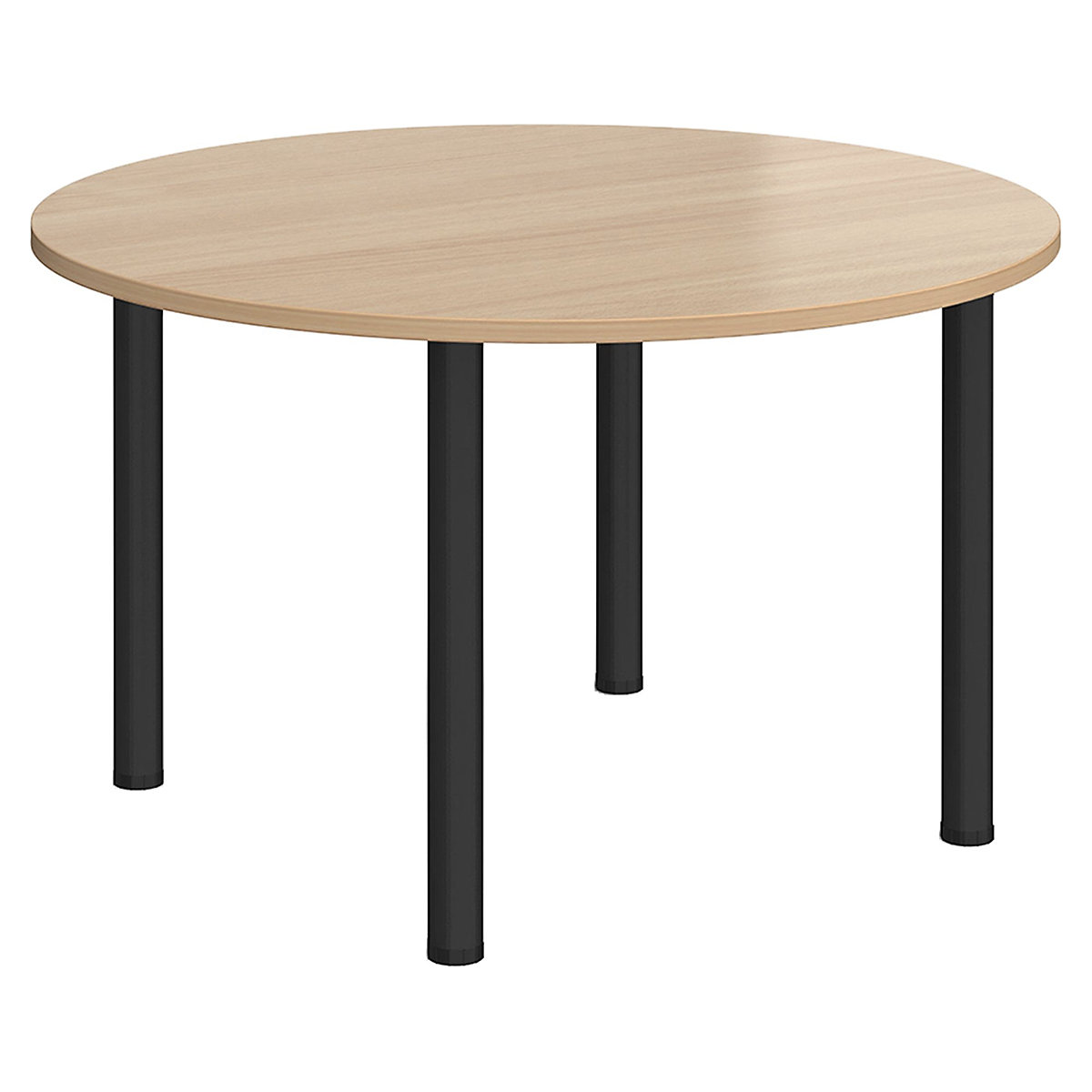 Unite II Round Tubular Leg Tables, Unite II Round Tubular Leg Tables, Unite II Round Tubular Leg Tables 725h x 1200Diaw mm | Beech | Black-0