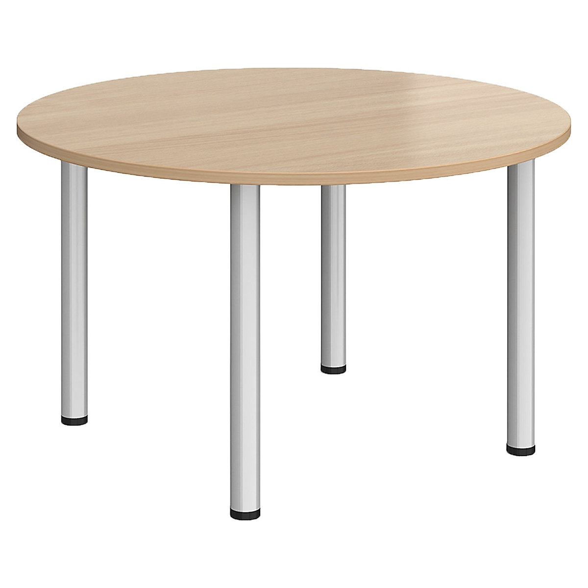 Unite II Round Tubular Leg Tables, Unite II Round Tubular Leg Tables, Unite II Round Tubular Leg Tables 725h x 1200Diaw mm | Beech | Silver-2