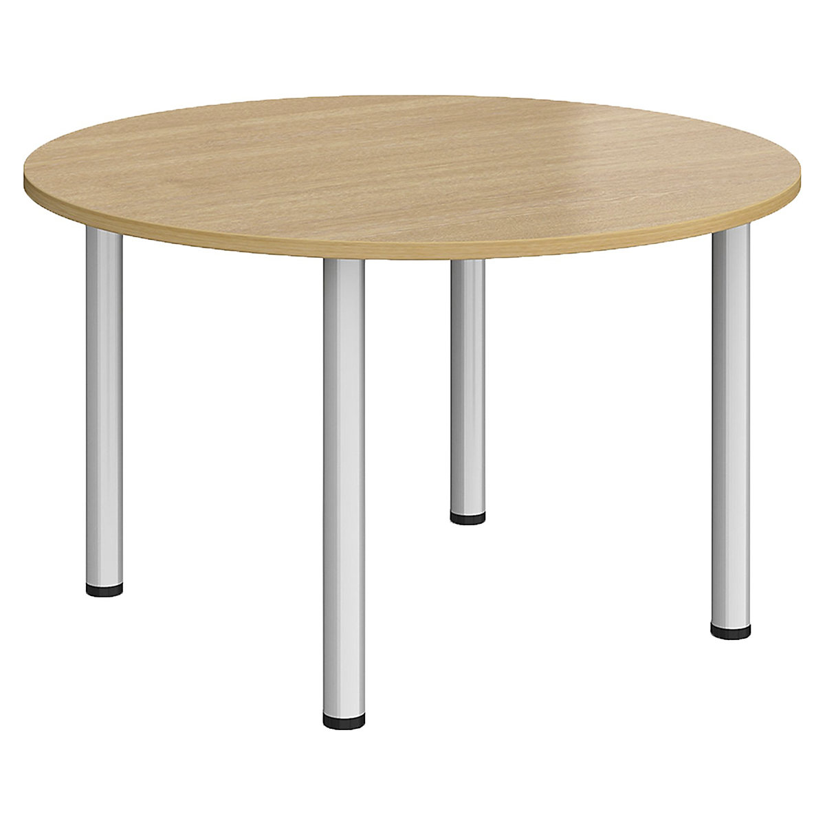 Unite II Round Tubular Leg Tables, Unite II Round Tubular Leg Tables, Unite II Round Tubular Leg Tables 725h x 1200Diaw mm | Oak | Silver-0