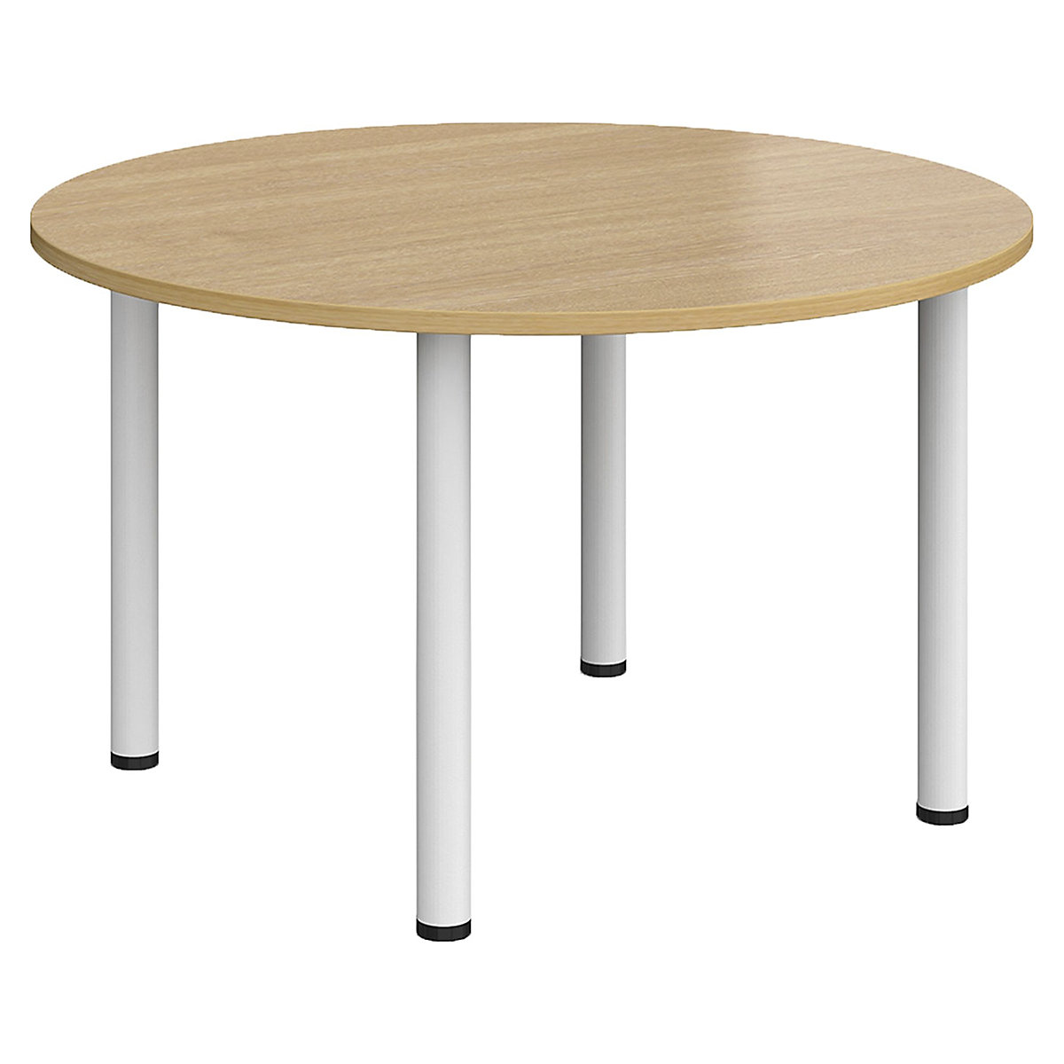 Unite II Round Tubular Leg Tables, Unite II Round Tubular Leg Tables, Unite II Round Tubular Leg Tables 725h x 1200Diaw mm | Oak | White-0