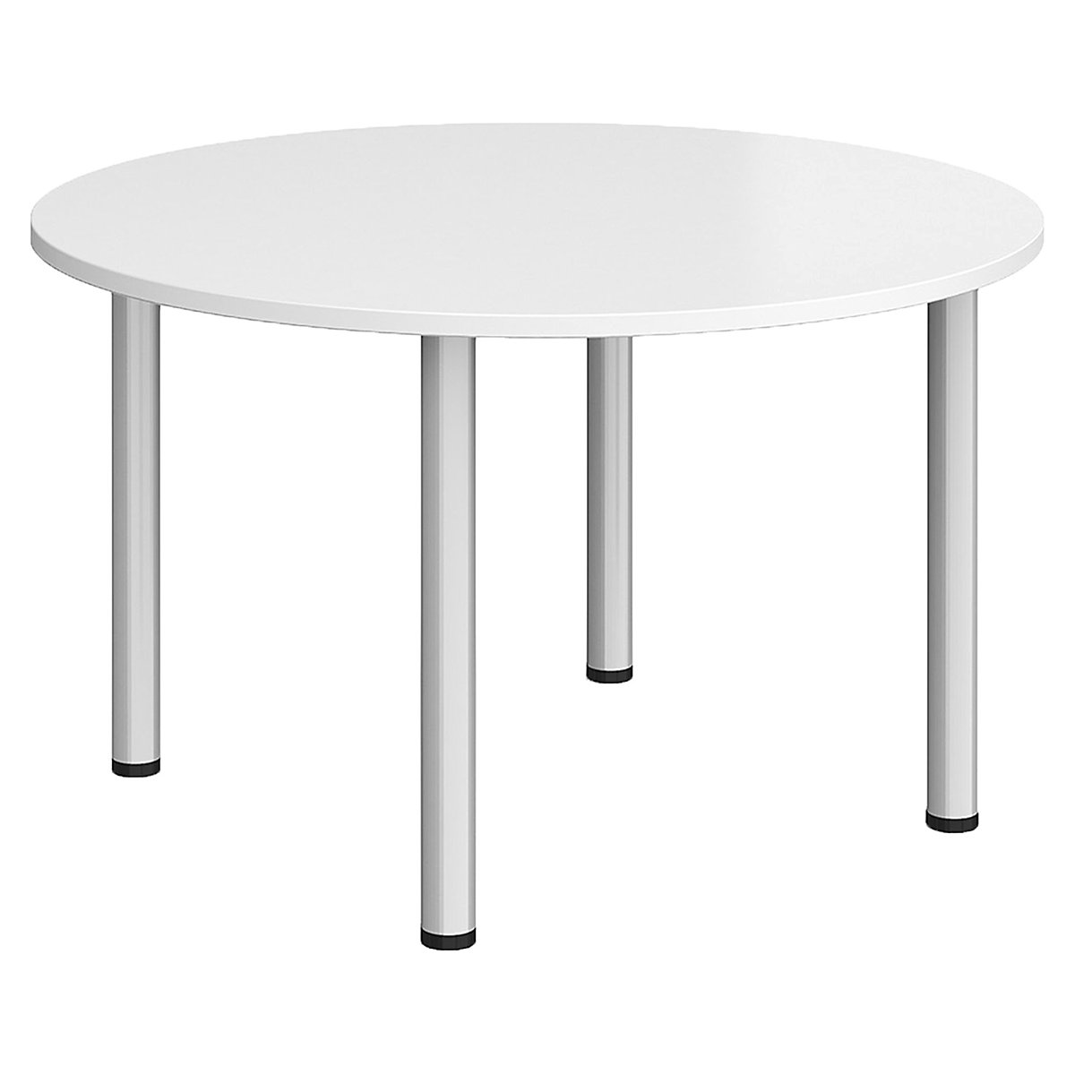 Unite II Round Tubular Leg Tables, Unite II Round Tubular Leg Tables, Unite II Round Tubular Leg Tables 725h x 1200Diaw mm | White | Silver-0