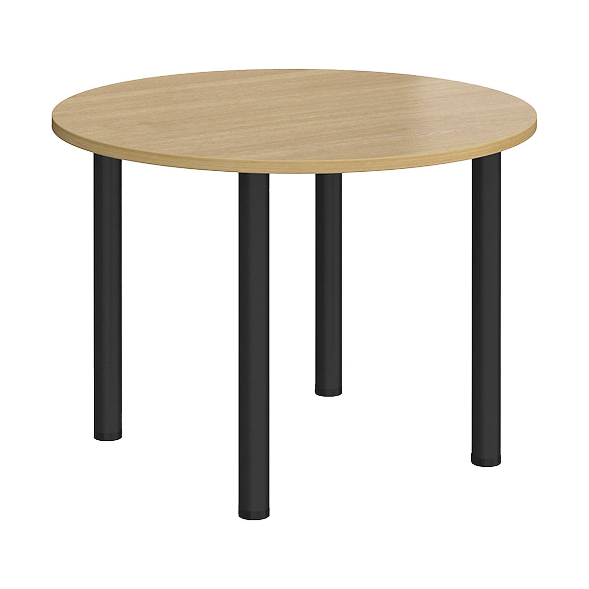 Unite II Round Tubular Leg Tables, Unite II Round Tubular Leg Tables, Unite II Round Tubular Leg Tables 725h x 1000Diaw mm | Oak | Black-0