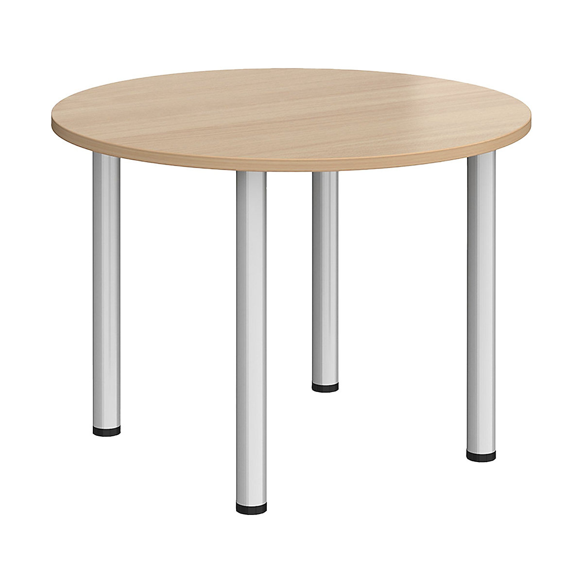 Unite II Round Tubular Leg Tables, Unite II Round Tubular Leg Tables, Unite II Round Tubular Leg Tables 725h x 1000Diaw mm | Beech | Silver-0