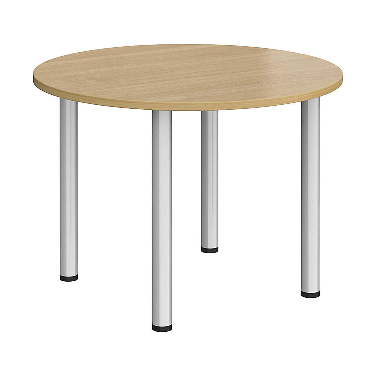 Unite II Round Tubular Leg Tables, Unite II Round Tubular Leg Tables, Unite II Round Tubular Leg Tables 725h x 1000Diaw mm | Oak | Silver-0
