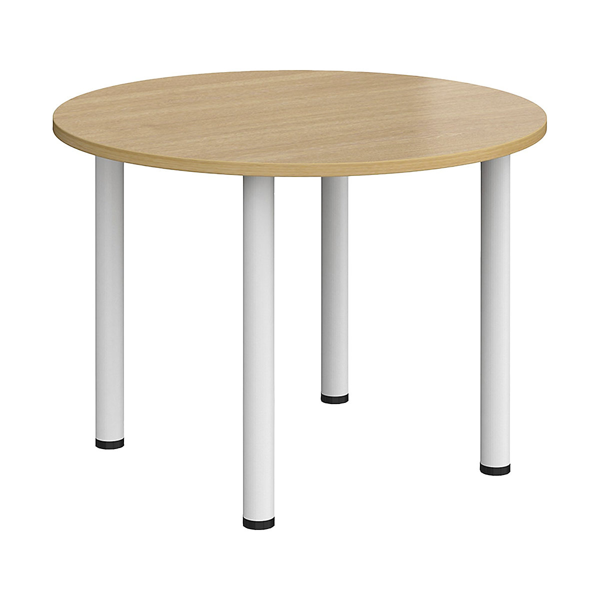 Unite II Round Tubular Leg Tables, Unite II Round Tubular Leg Tables, Unite II Round Tubular Leg Tables 725h x 1000Diaw mm | Oak | White-0