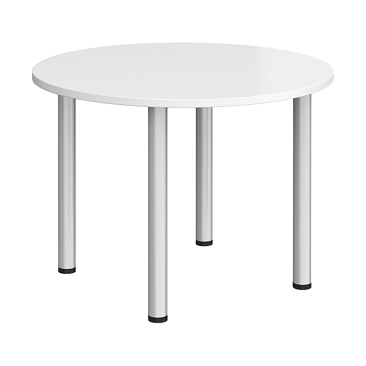 Unite II Round Tubular Leg Tables, Unite II Round Tubular Leg Tables, Unite II Round Tubular Leg Tables 725h x 1000Diaw mm | White | Silver-0