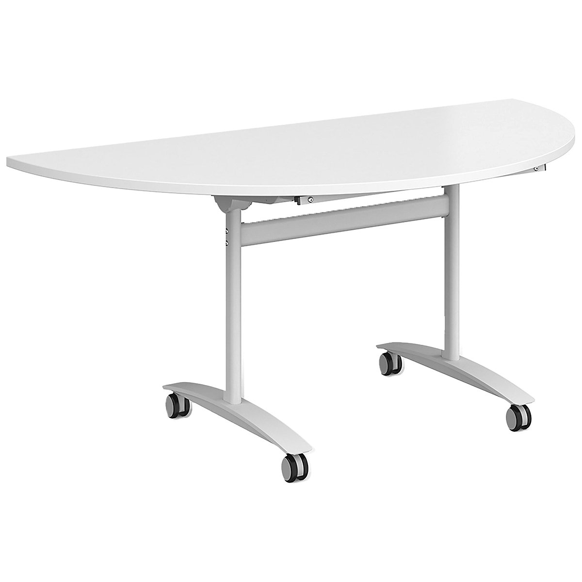 Unite Plus Semi-Circular Flip Top Table, Unite Plus Semi-Circular Flip Top Table, Unite Plus Semi-Circular Flip Top Table 725h x 1600w x 800d mm | White | White-0