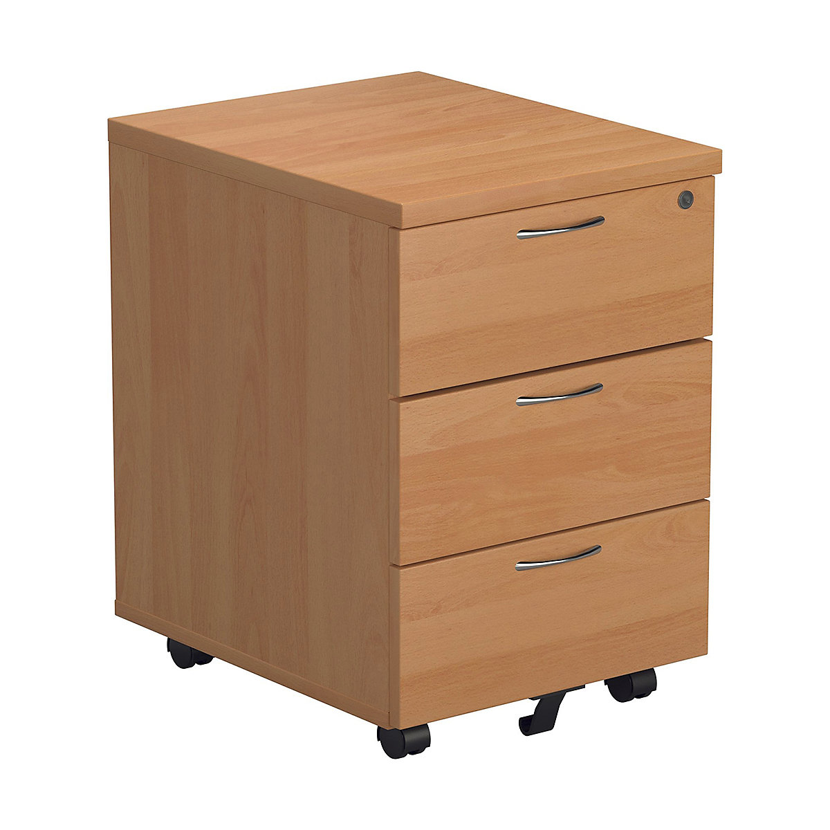 Commerce II Low Mobile Pedestals, Commerce II Low Mobile Pedestals, Commerce II Low Mobile Pedestals 595h x 404w x 500d mm | Beech | Next Day Delivery | 3 Drawer-1