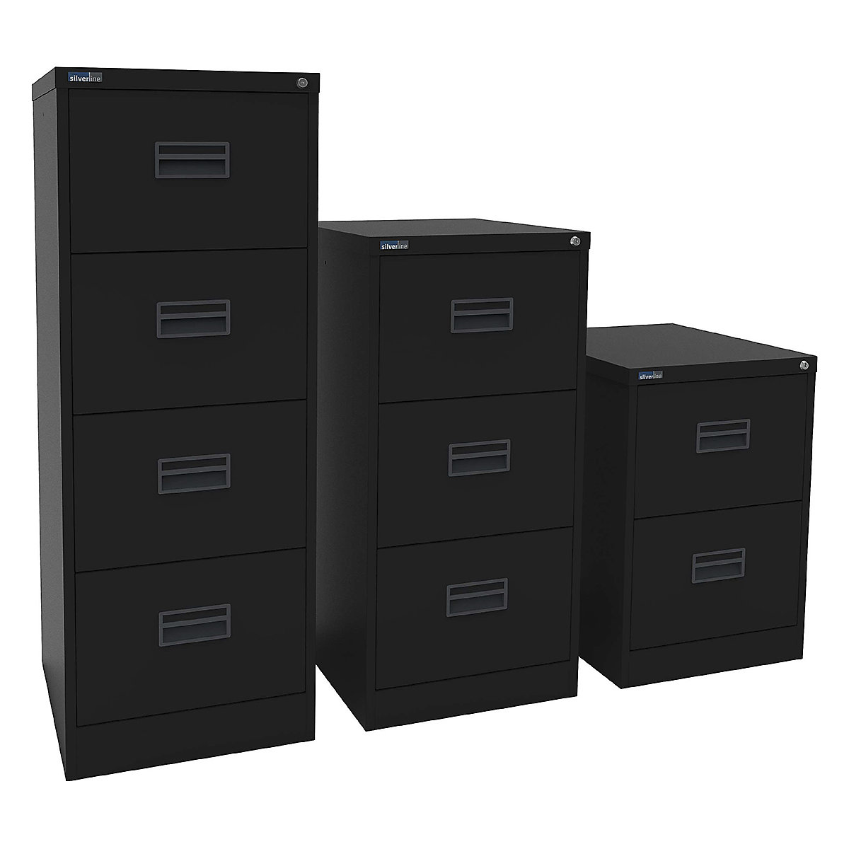 Silverline Midi Filing Cabinets (Product illustration 2)-1