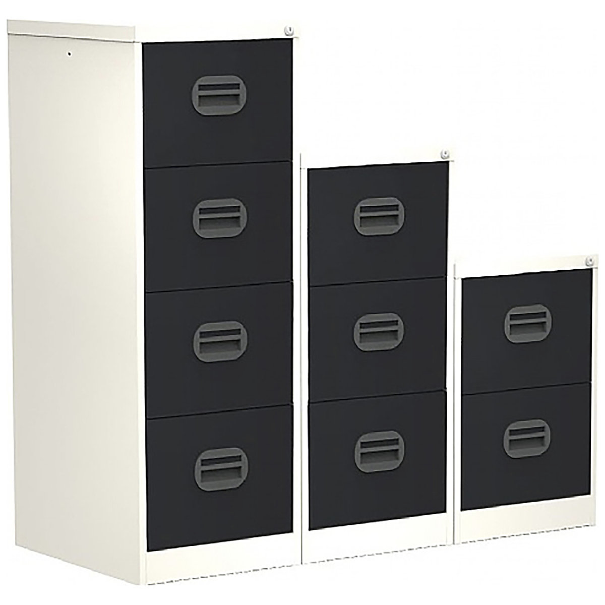 Silverline Two Tone Kontrax Filing Cabinets (Product illustration 3)-2