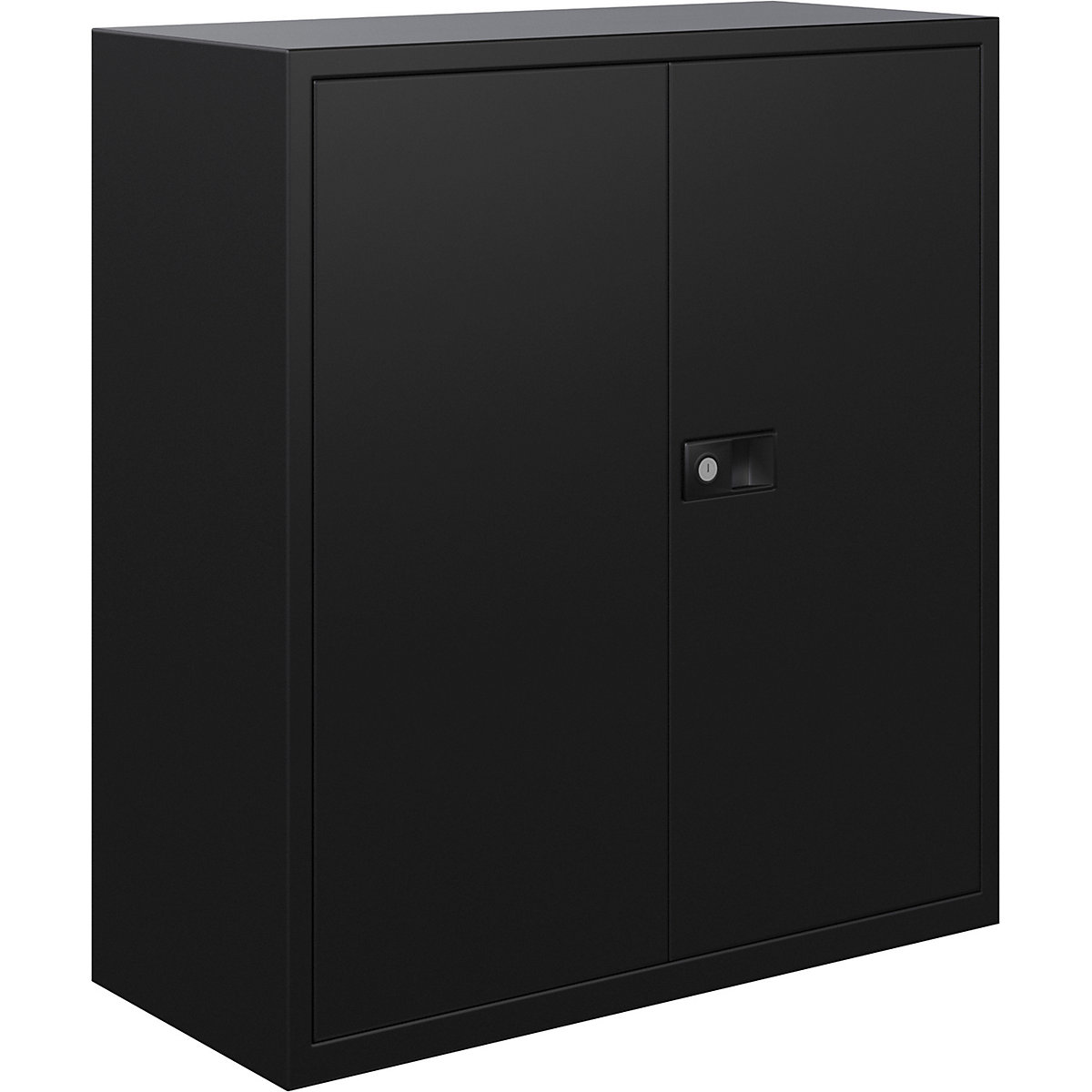 Bisley 2 Door Stationary Cupboards, Bisley 2 Door Stationary Cupboards, Bisley 2 Door Stationary Cupboards | 1000h x 914w x 400d mm | 1 Shelf | Black-0