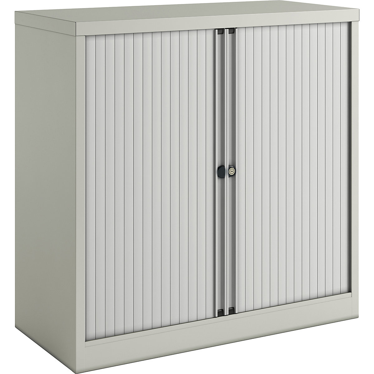 Bisley Essentials Tambour Cupboards, Bisley Essentials Tambour Cupboards, Bisley Essentials Tambour Cupboards | 1000h x 1000w x 470d mm | 1 Shelf | Goose Grey-0