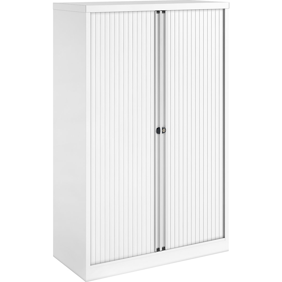Bisley Essentials Tambour Cupboards, Bisley Essentials Tambour Cupboards, Bisley Essentials Tambour Cupboards | 1570h x 1000w x 470d mm | 3 Shelves | Traffic White-0