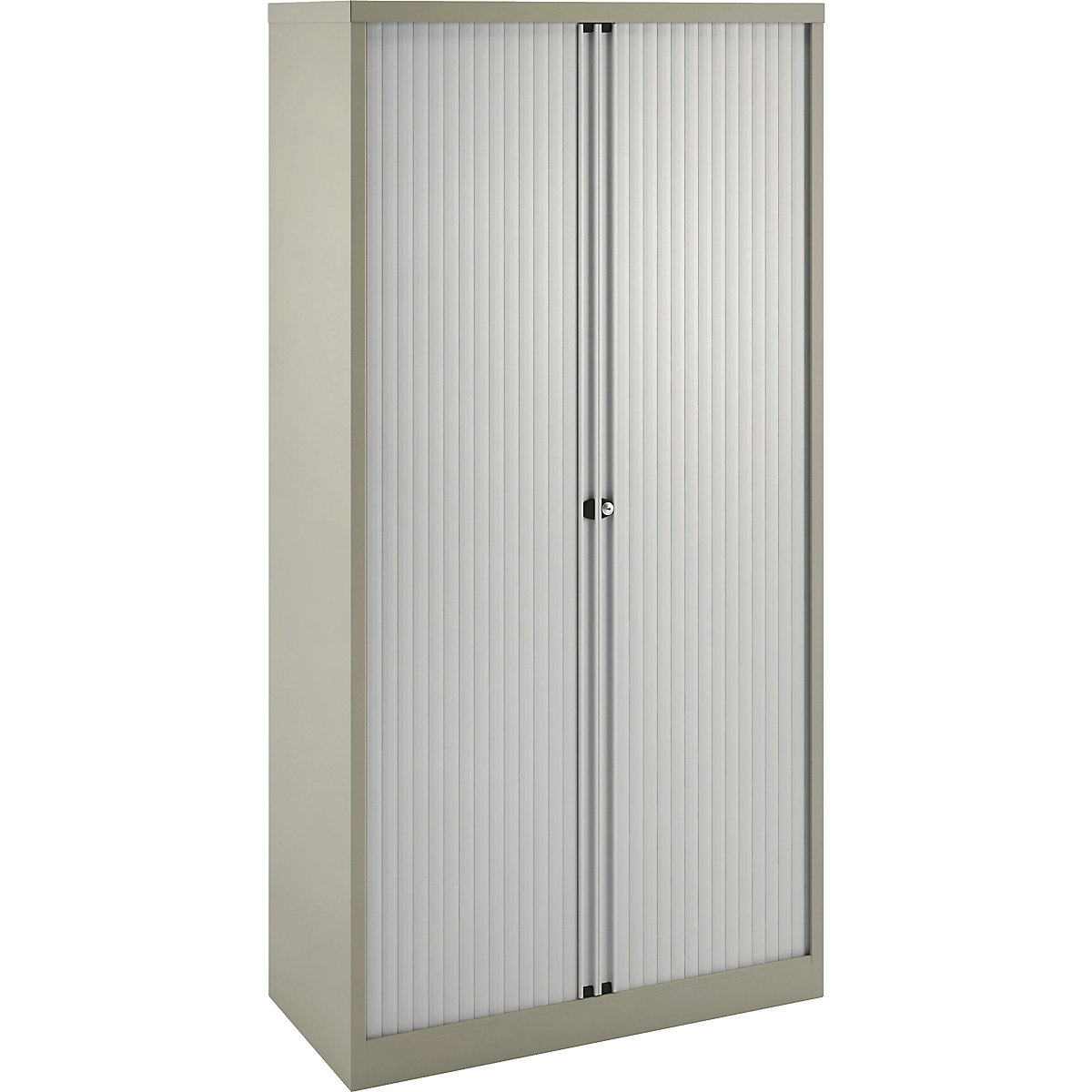 Bisley Essentials Tambour Cupboards, Bisley Essentials Tambour Cupboards, Bisley Essentials Tambour Cupboards | 1970h x 1000w x 470d mm | 4 Shelves | Goose Grey-0
