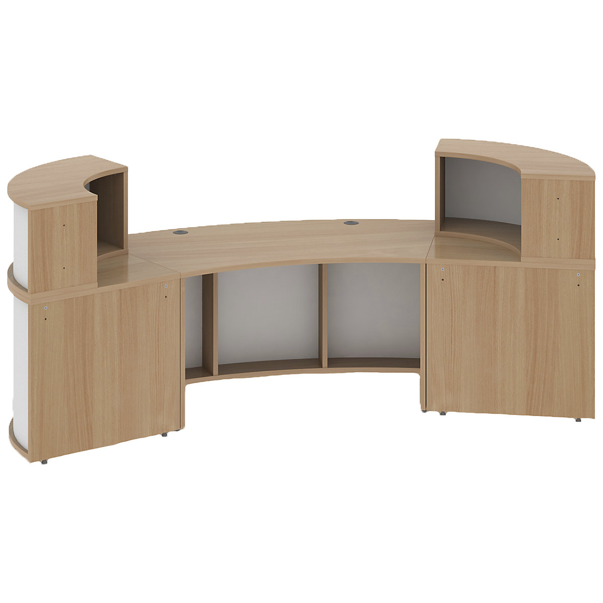 Denver Two Tone Large Curved Reception Unit (Product illustration 3)-2