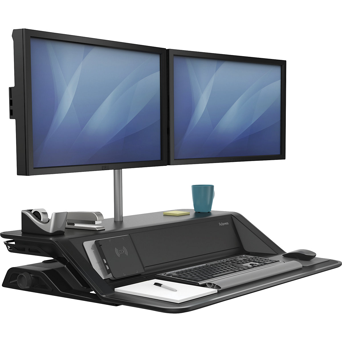Lotus™ DX sitting/standing workstation – Fellowes (Product illustration 2)-1