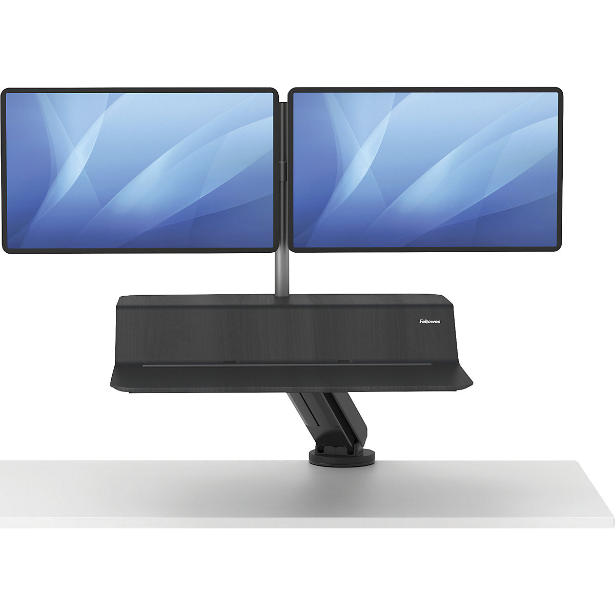 Lotus™ RT sitting/standing workstation, for 2 monitors – Fellowes (Product illustration 3)-2