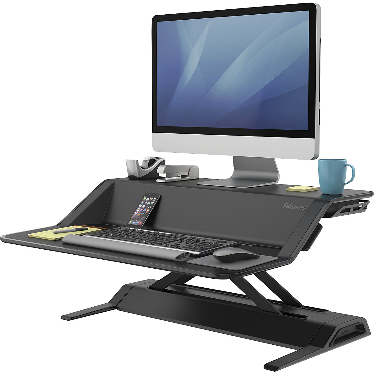 Lotus™ sitting/standing workstation – Fellowes (Product illustration 4)-3