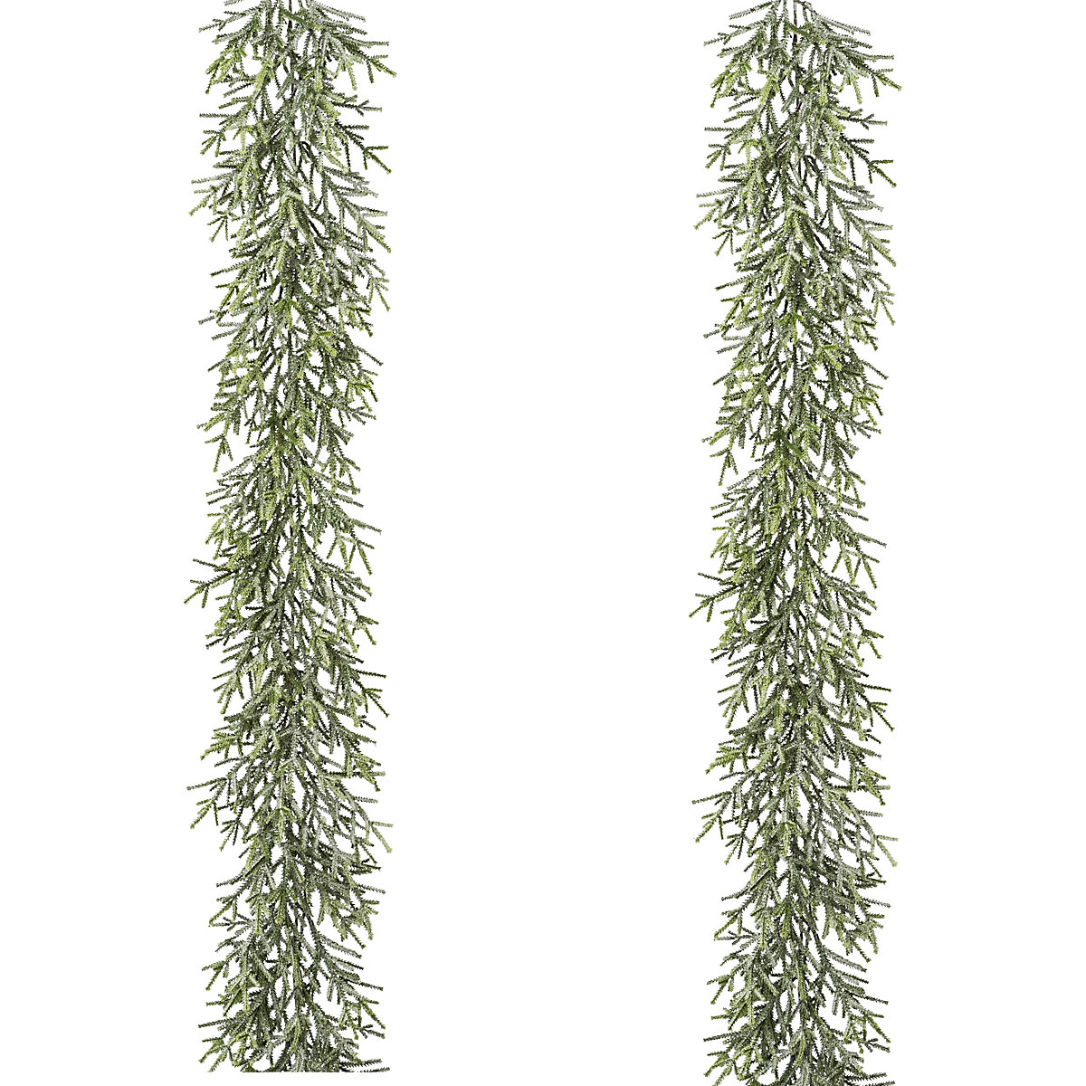 Mini spruce garland with frosted finish