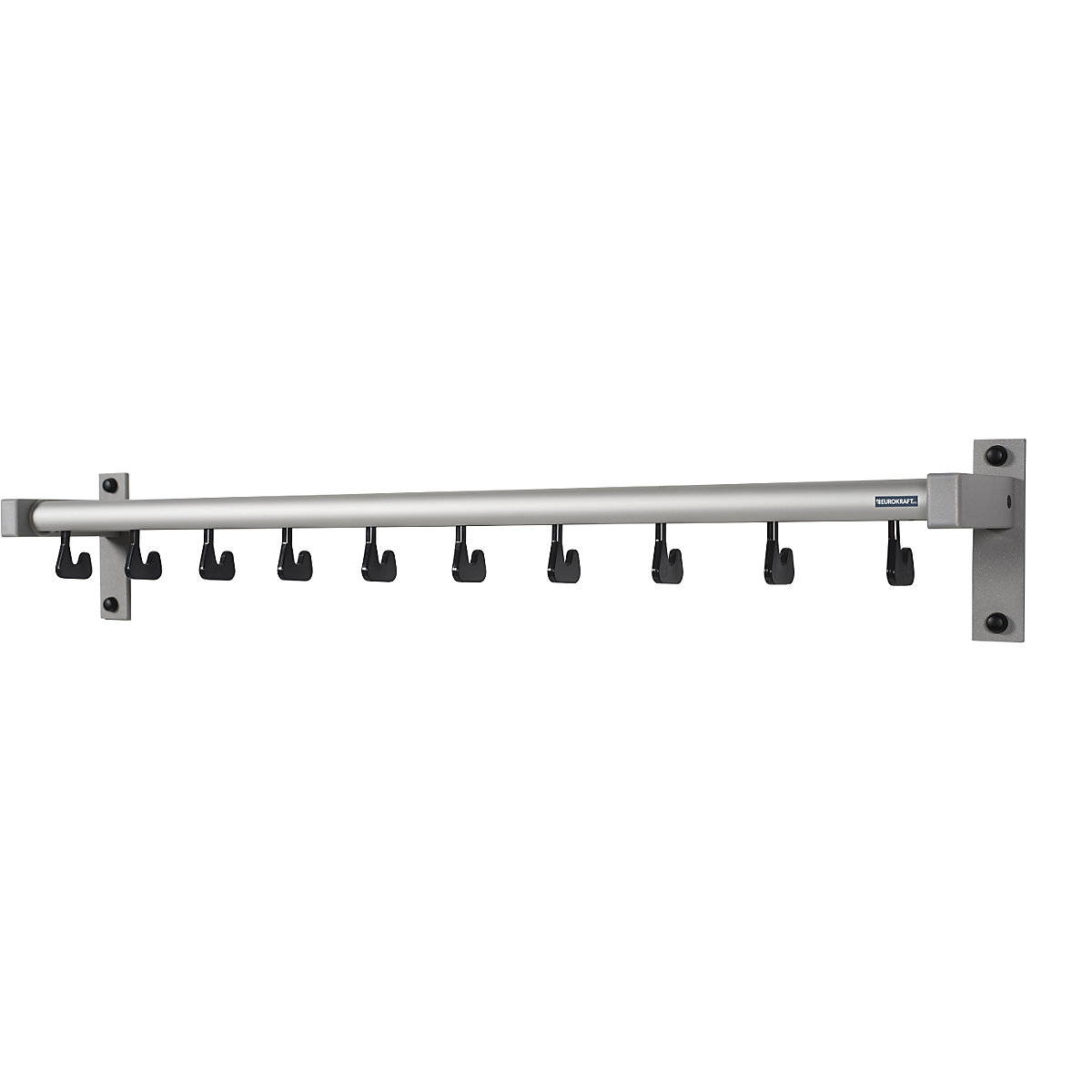 Wall mounted coat rack – eurokraft pro, HxD 160 x 150 mm, 10 hooks, width 1000 mm-0