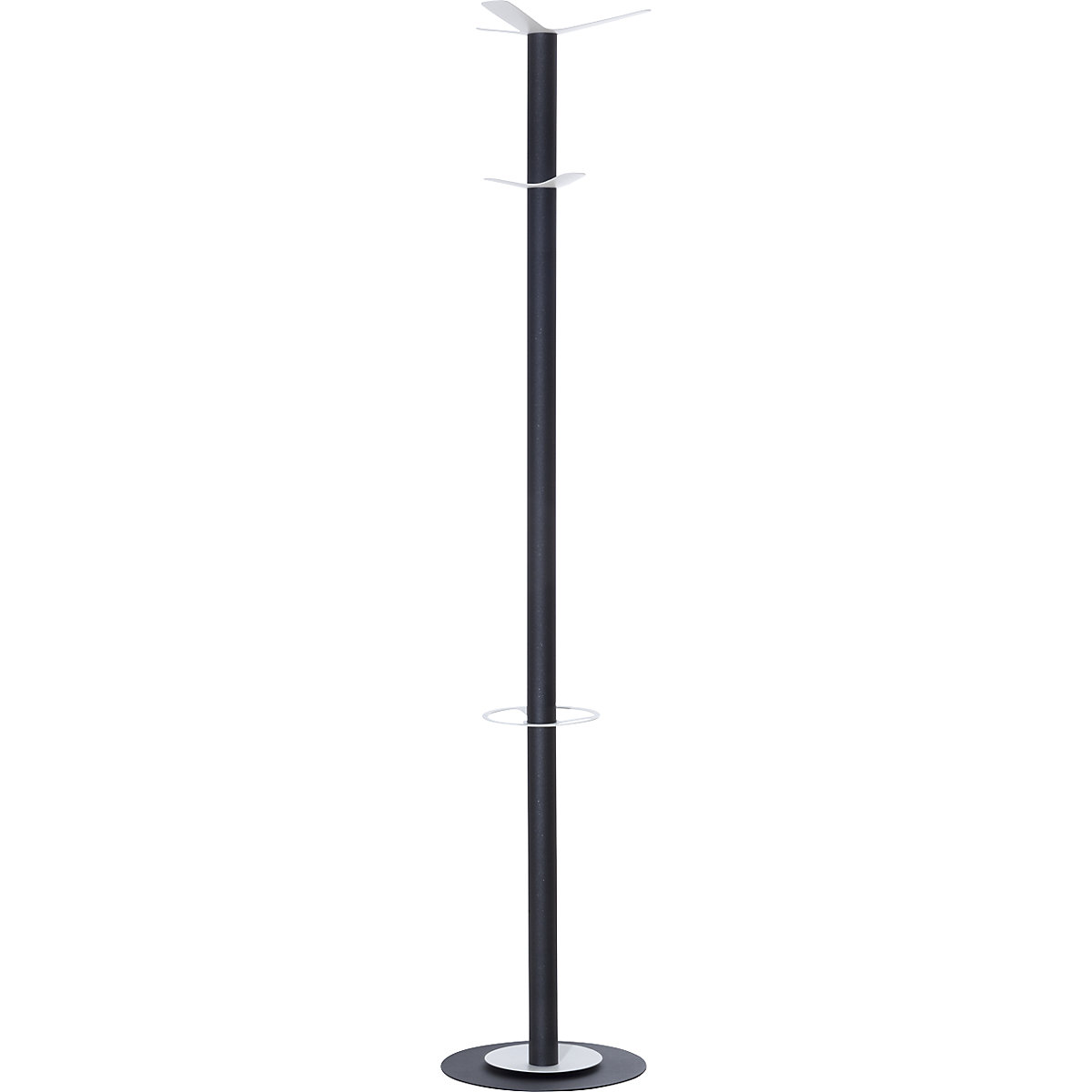 easyCloth coat stand – Paperflow, steel, incl. umbrella stand, model A, 6 hooks-0