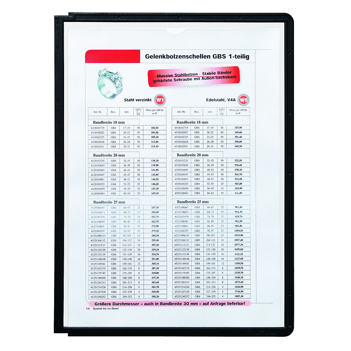 Clear view panel with profiled frame – DURABLE (Product illustration 2)-1