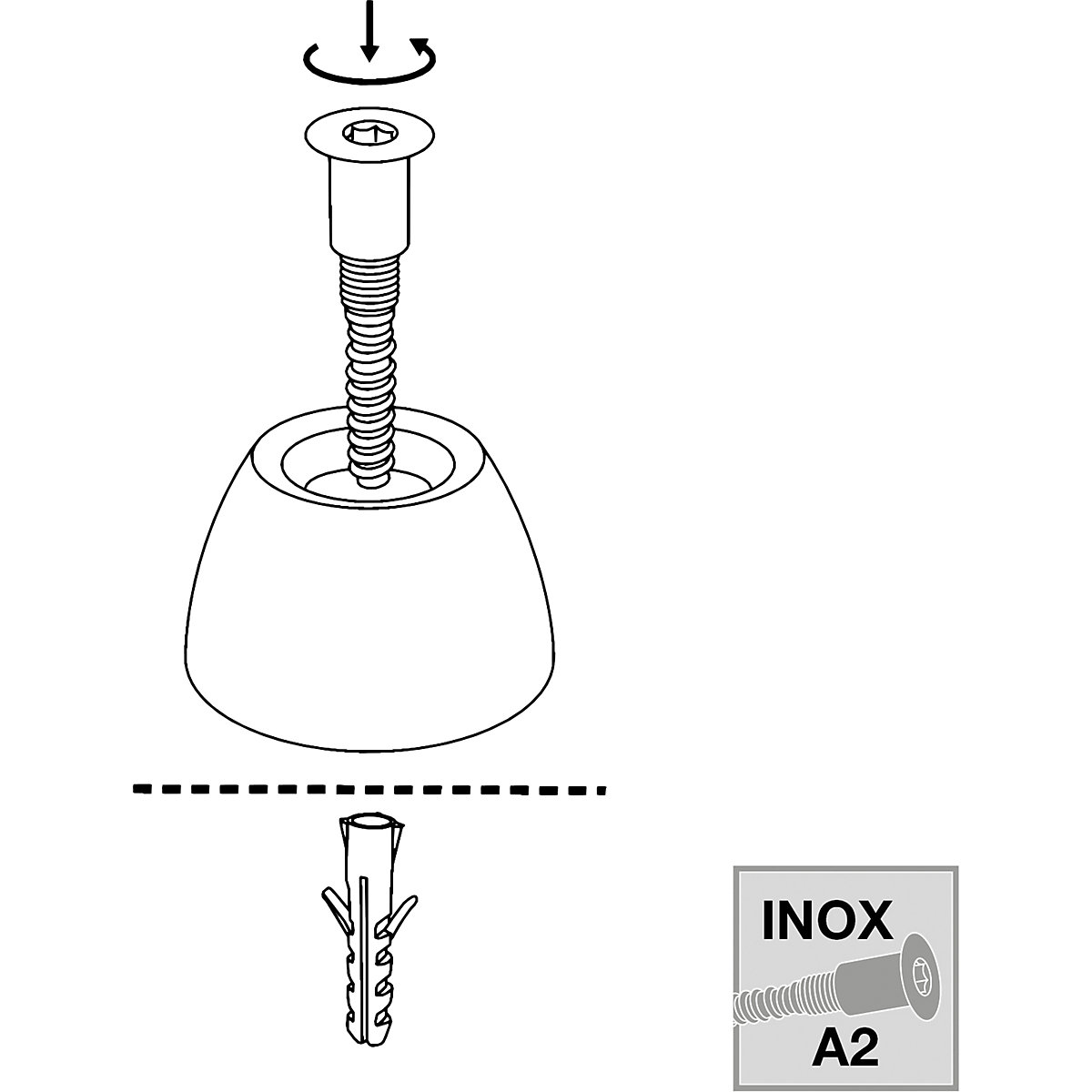 Floor mounted door stopper – Wagner (Product illustration 4)-3