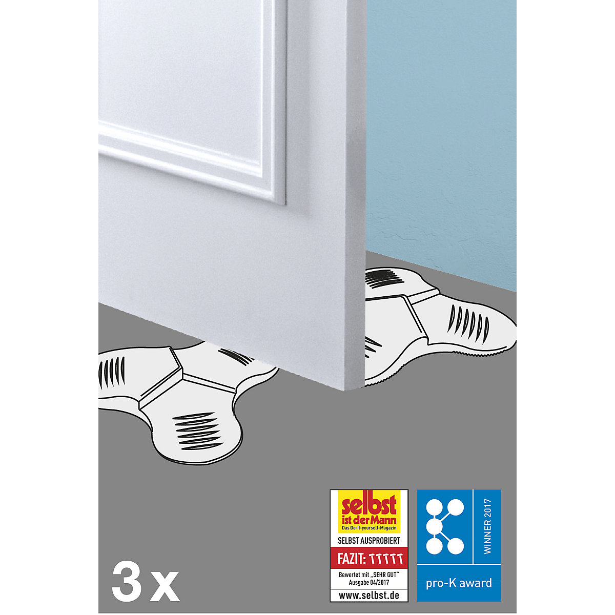 Floor/wall mounted door stopper set – Wagner (Product illustration 3)-2