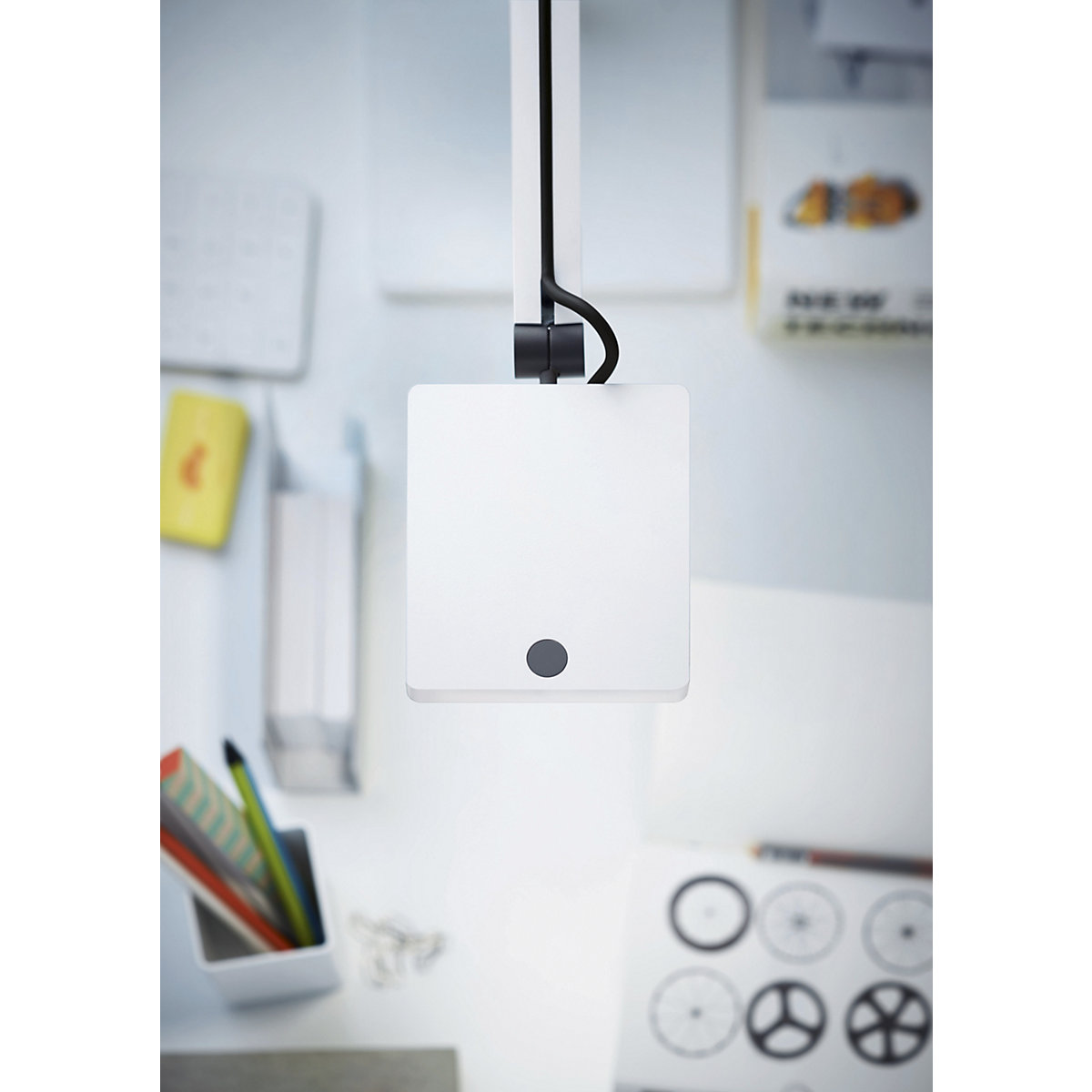Office lamp, white – Waldmann (Product illustration 3)-2