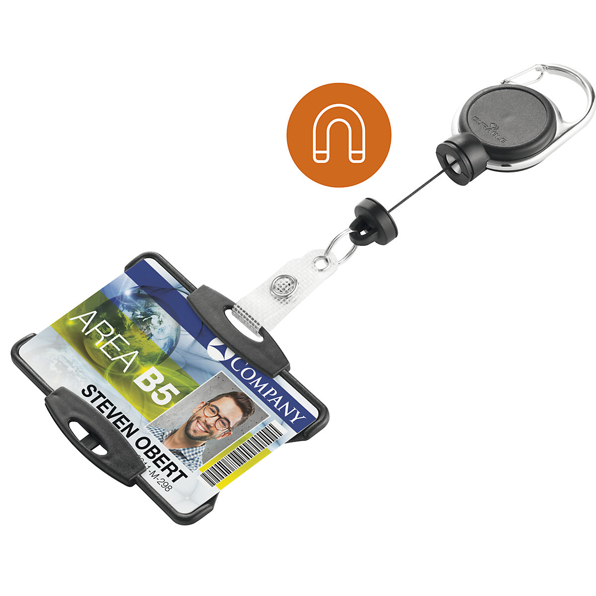 EXTRA STRONG ID badge holder with yoyo – DURABLE (Product illustration 2)-1