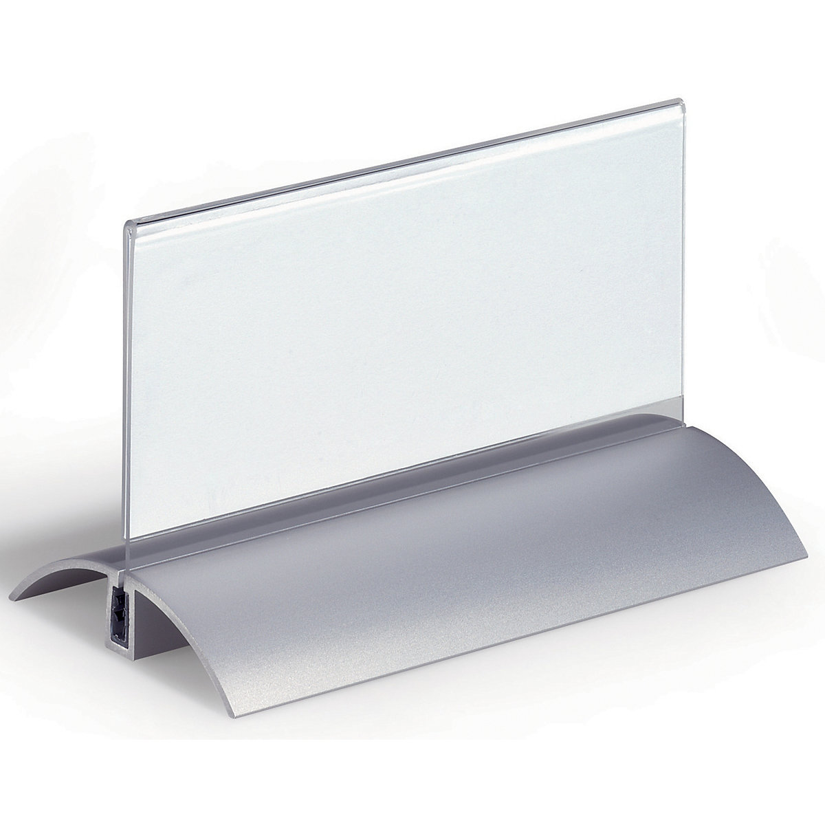 Table place name holder, acrylic, with aluminium base - DURABLE