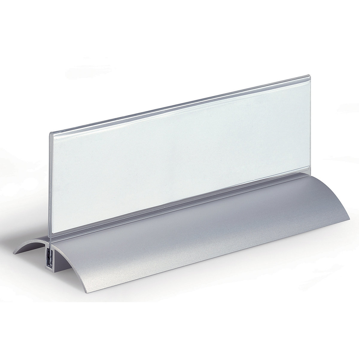 Table place name holder, acrylic, with aluminium base – DURABLE