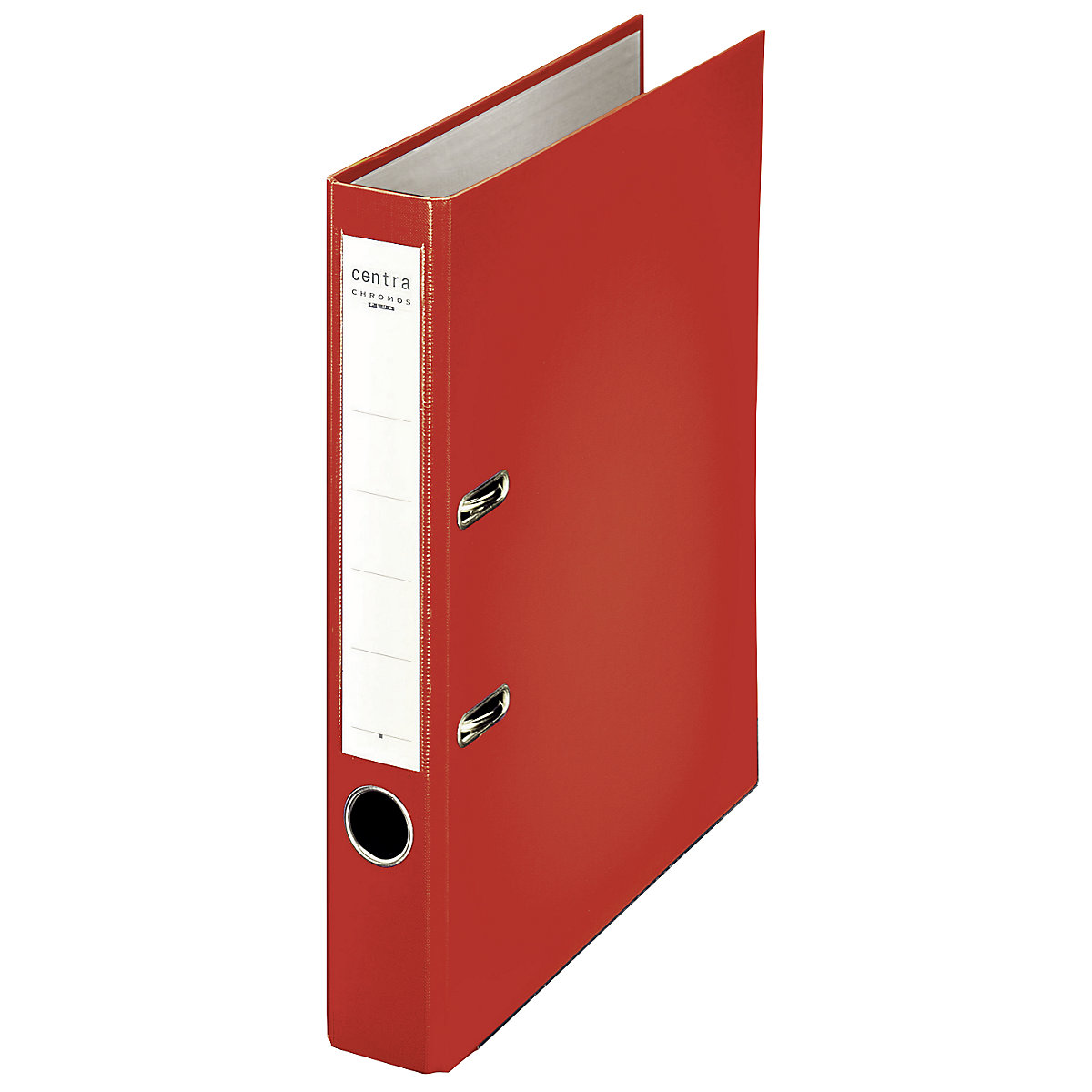 A4 folder with plastic surface, spine width 55 mm, pack of 25, red-0