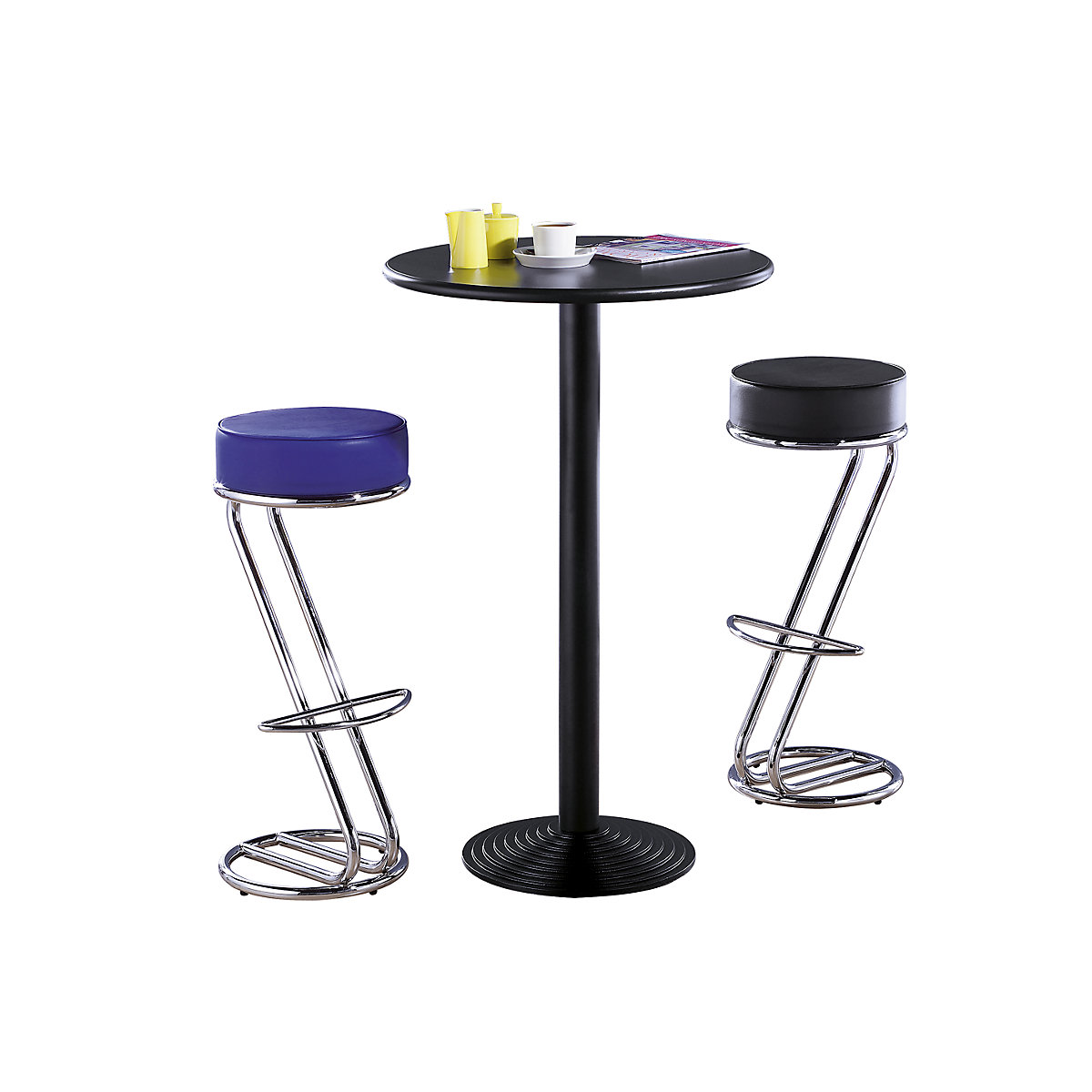 Bar stool in Z design (Product illustration 2)-1
