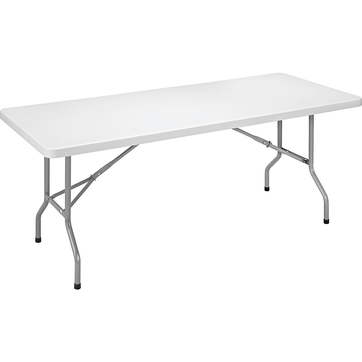 Folding table with plastic top