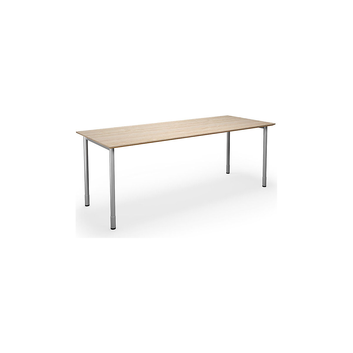 DUO-C Trend multi-purpose desk, straight tabletop, WxD 2000 x 800 mm, oak, silver-2