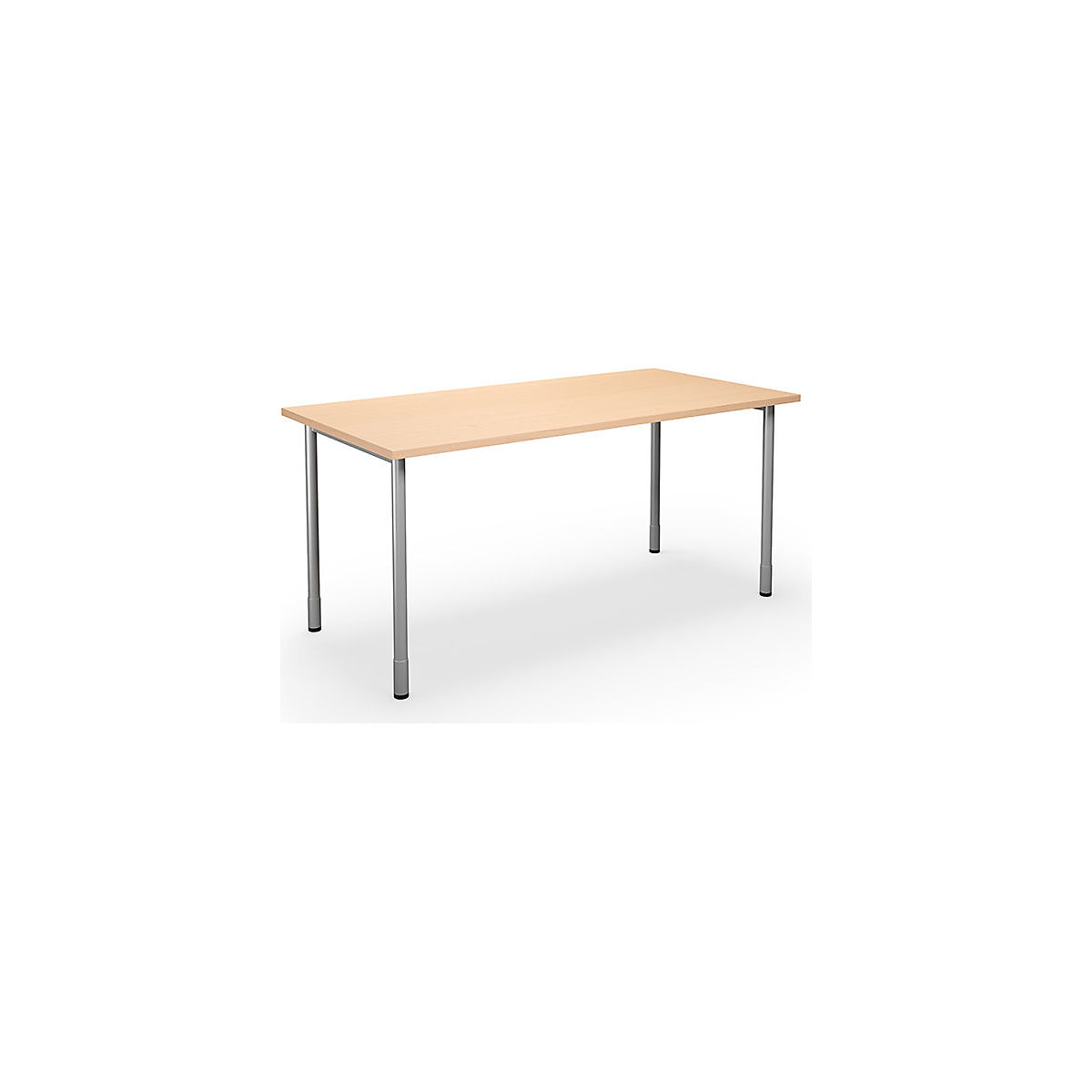 DUO-C multi-purpose desk, straight tabletop, WxD 1600 x 800 mm, birch, silver-9