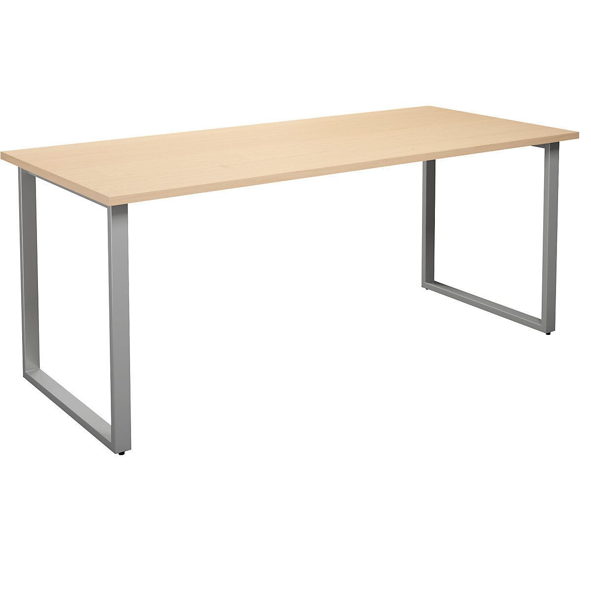 DUO-O multi-purpose desk, straight tabletop, WxD 1800 x 800 mm, birch, silver-10