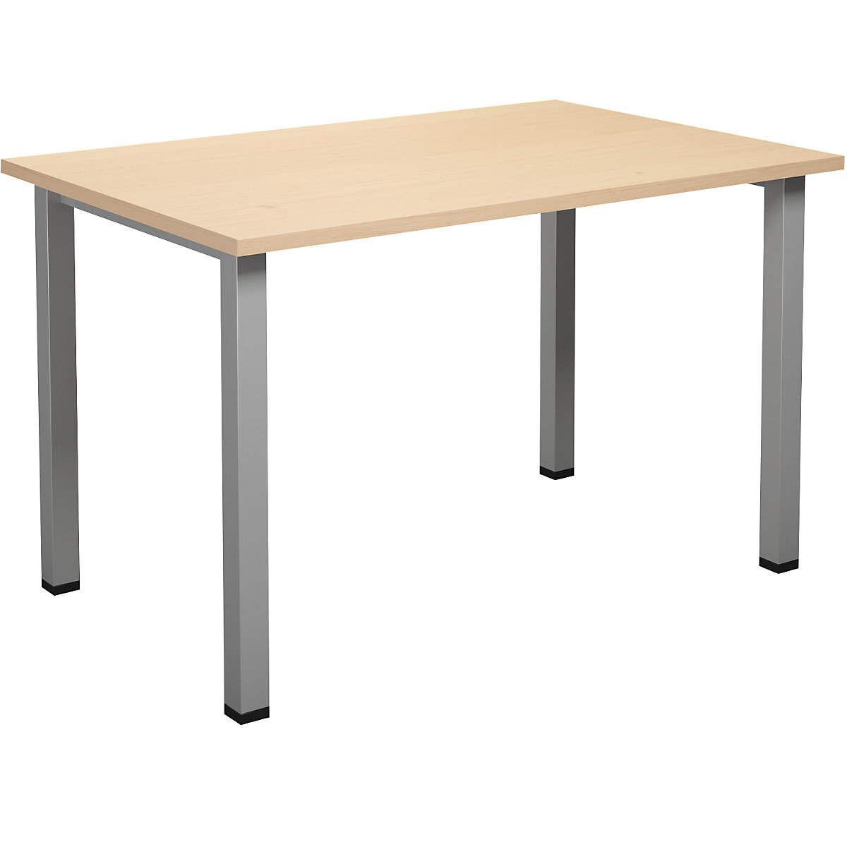 DUO-U multi-purpose desk, straight tabletop, WxD 1200 x 800 mm, birch, silver-11