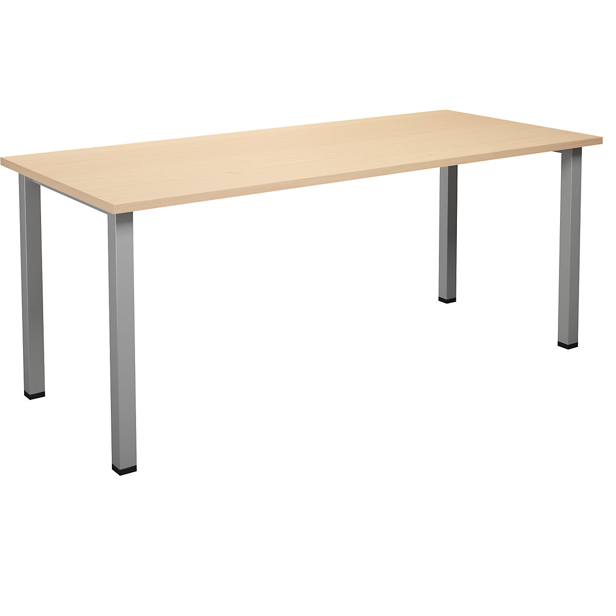 DUO-U multi-purpose desk, straight tabletop, WxD 1800 x 800 mm, birch, silver-15