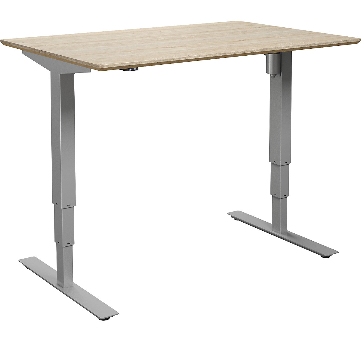 Atlanta Trend desk, electrically height adjustable, straight, WxD 1200 x 800 mm, oak/silver-7