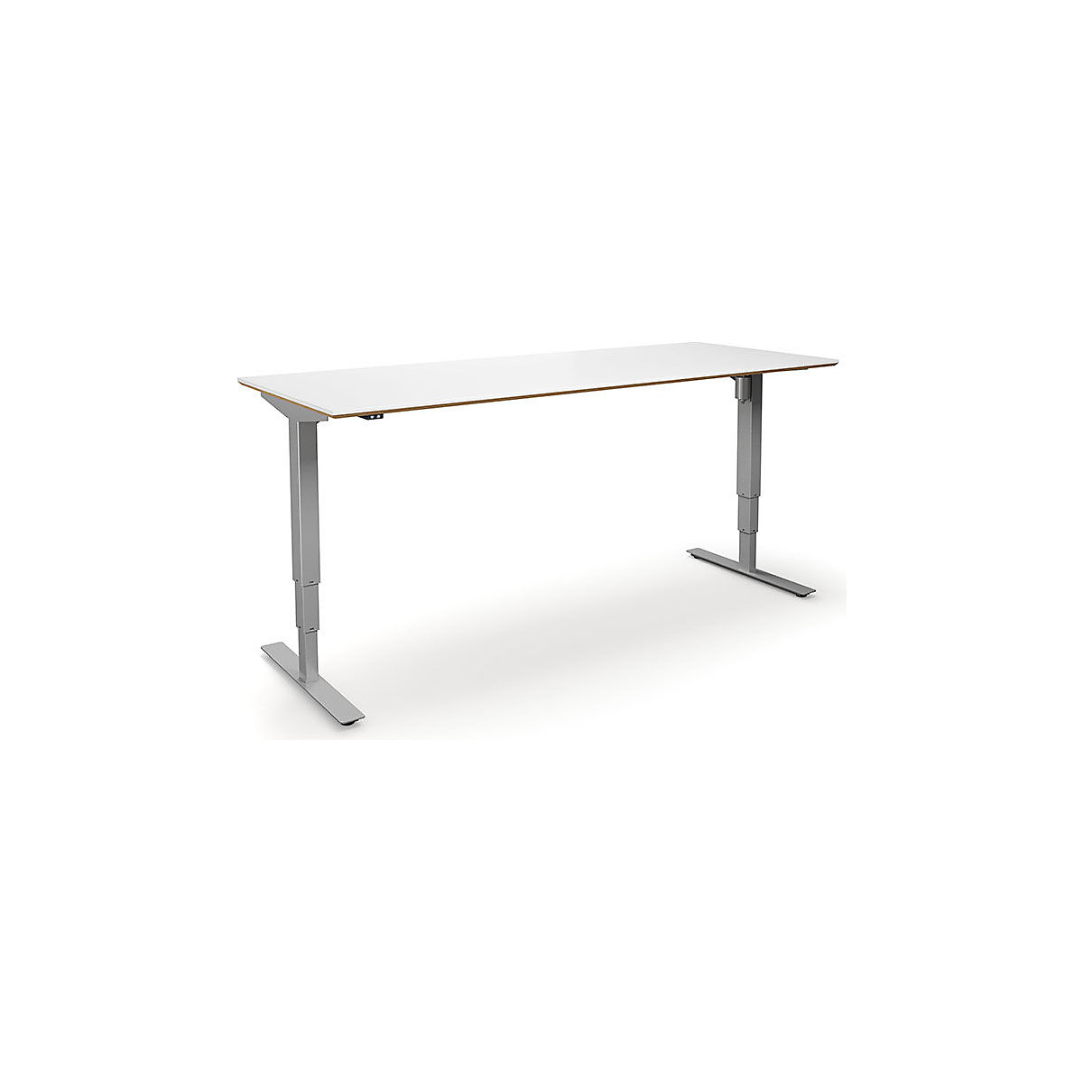 Atlanta Trend desk, electrically height adjustable, straight, WxD 1800 x 800 mm, white/silver-1