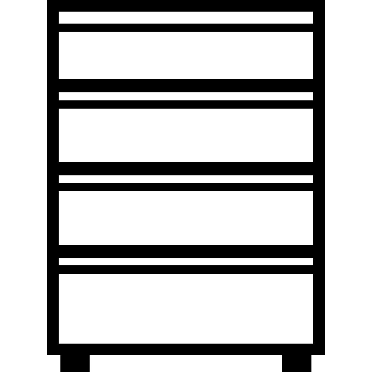 Card file cabinet, grip rails – mauser (Product illustration 4)-3