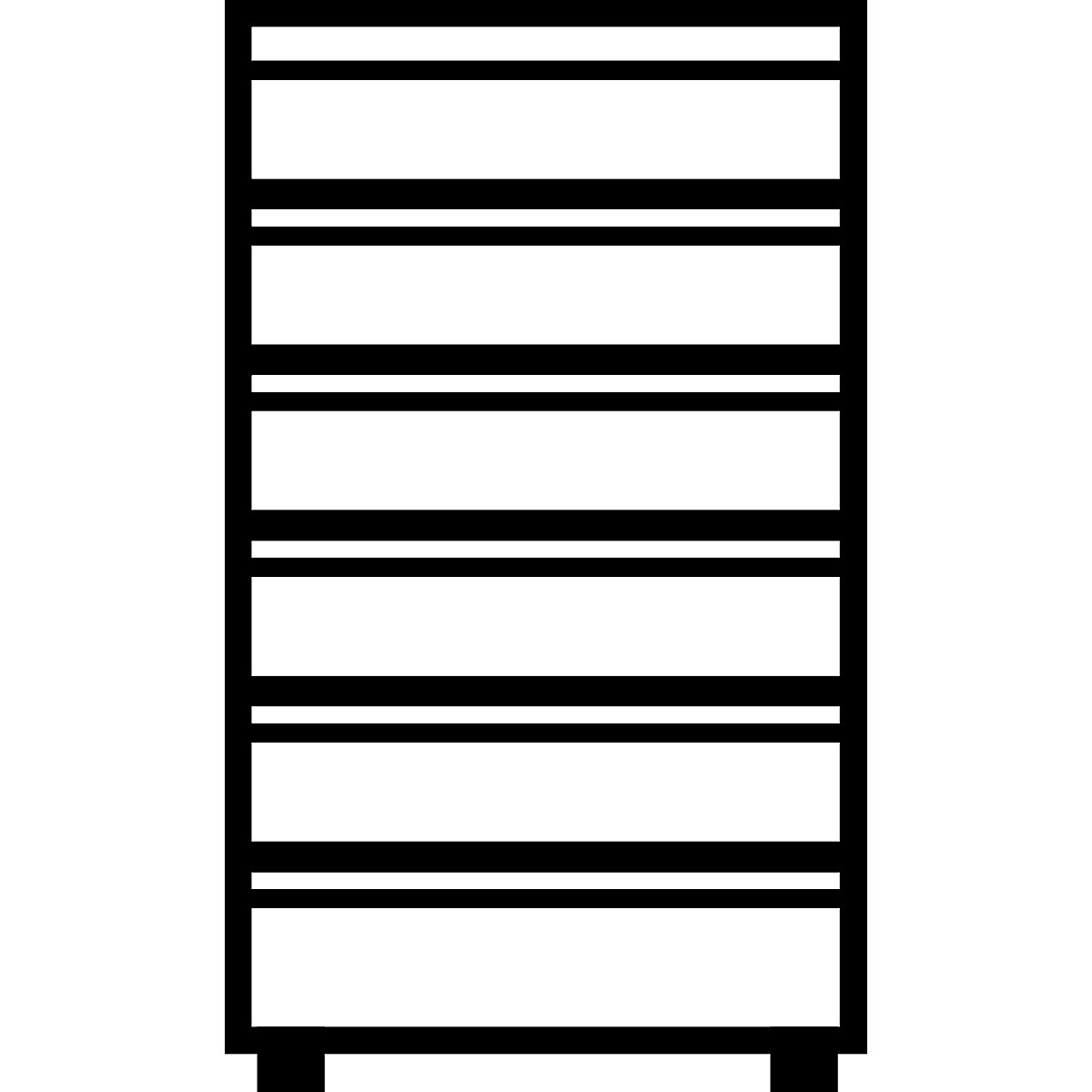 Card file cabinet, grip rails – mauser (Product illustration 4)-3