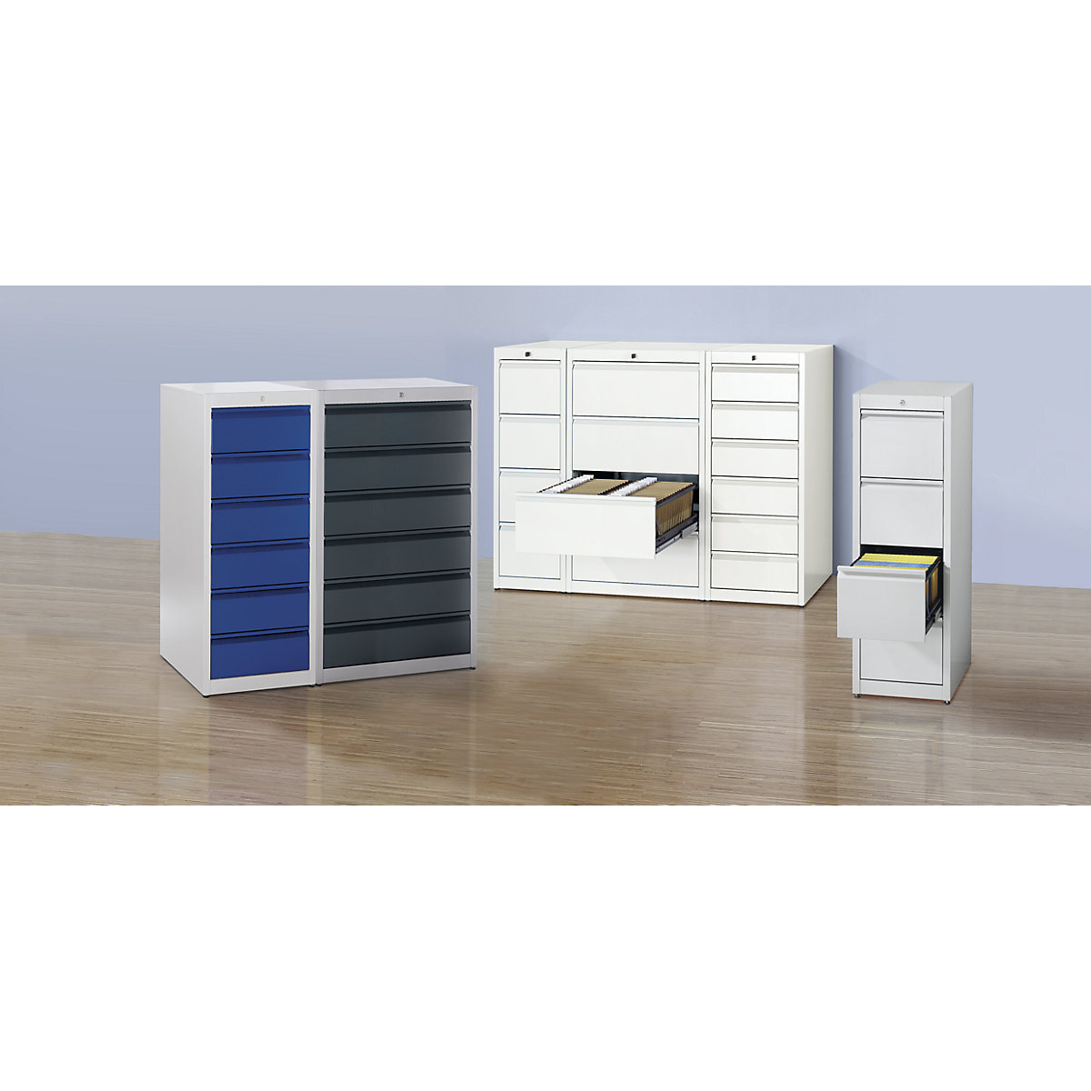 Suspension file cabinet, grip rails – mauser (Product illustration 3)-2