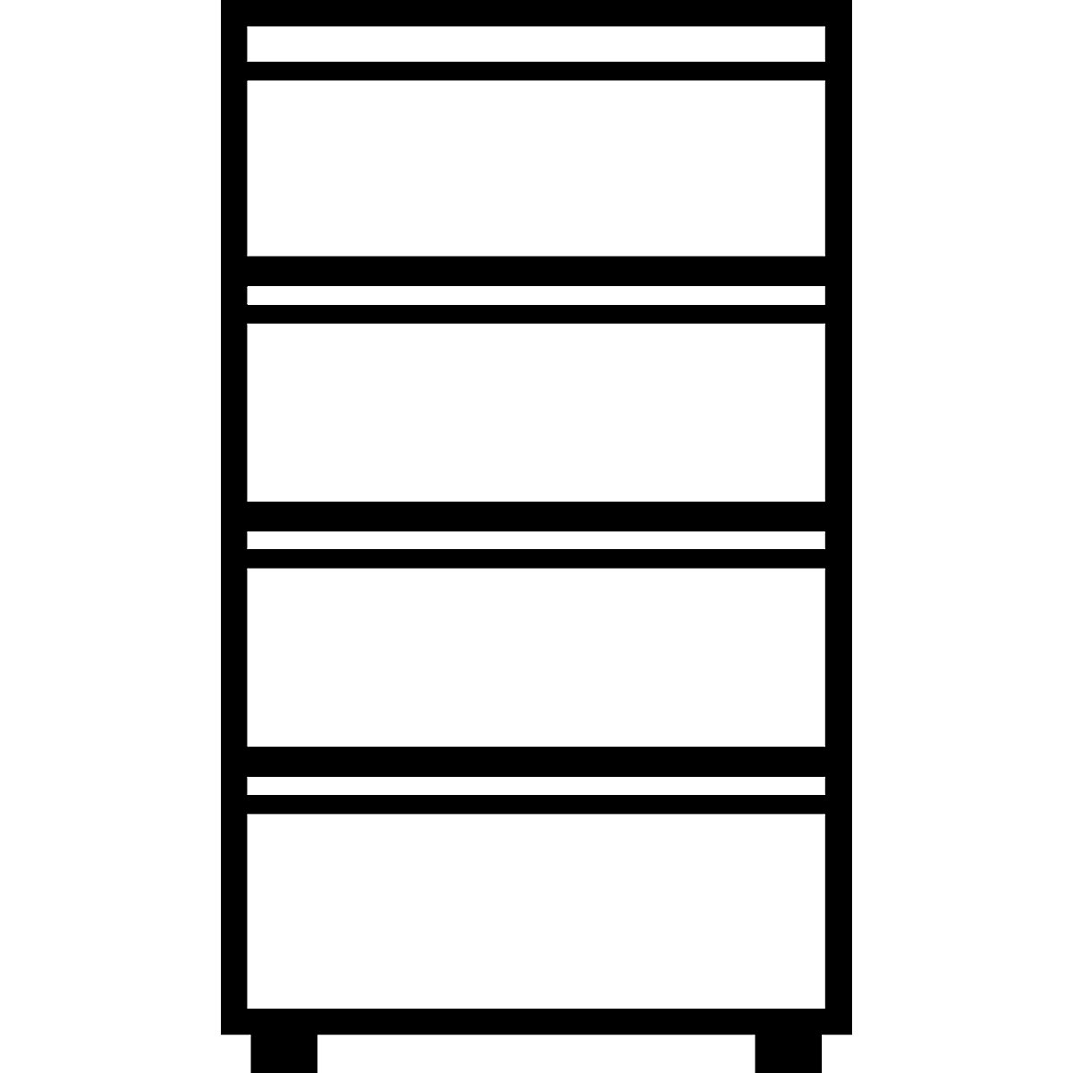 Suspension file cabinet, grip rails – mauser (Product illustration 4)-3