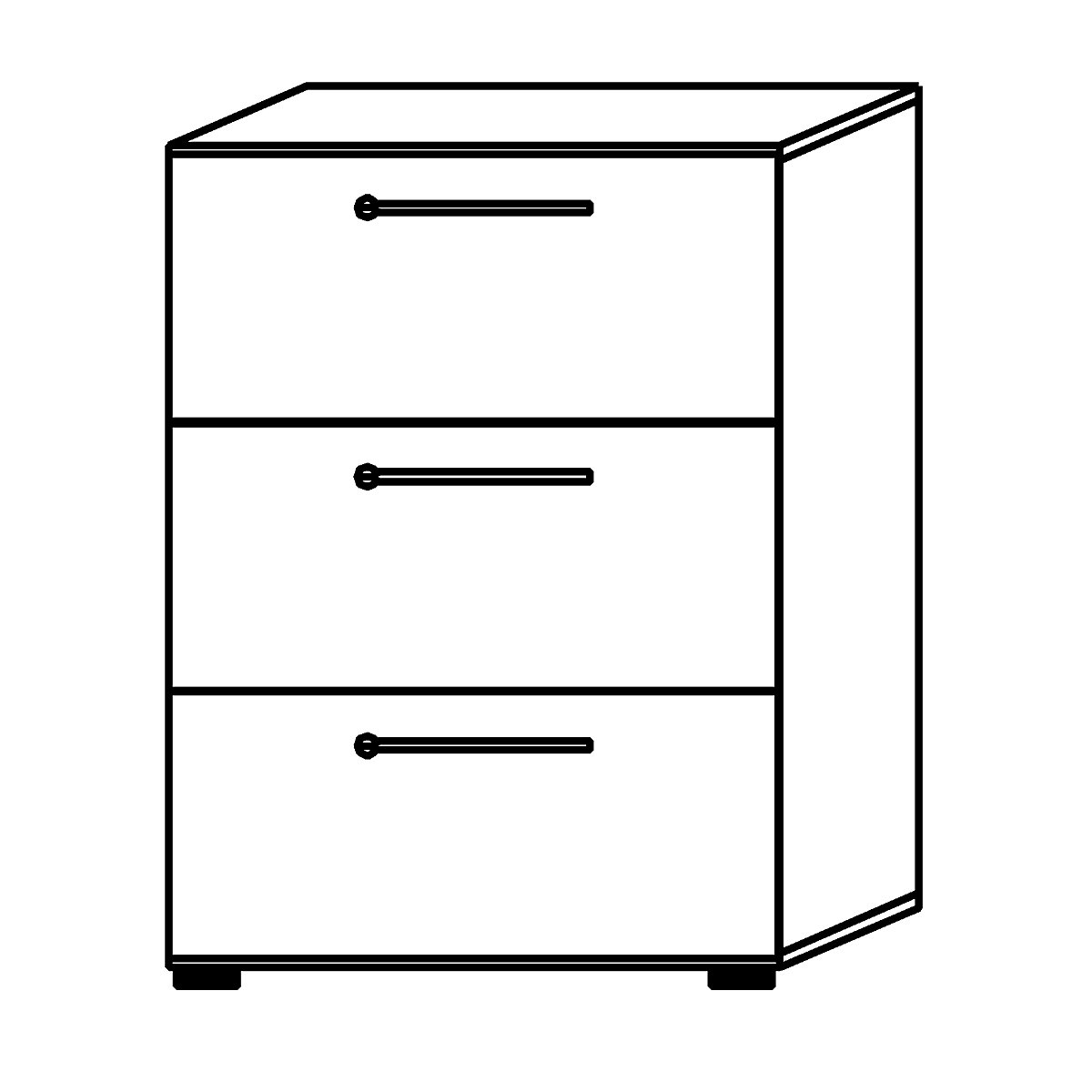 Suspension filing cabinet with acoustic rear panel ANNY-AC (Product illustration 6)-5